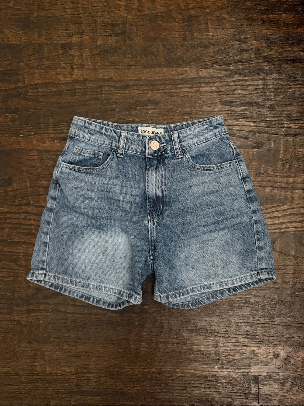 GOGO Light Blue High-Rise Denim Shorts
